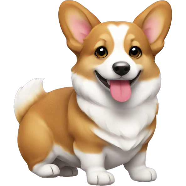 Welsh Corgi Pembroke with Heart emoji