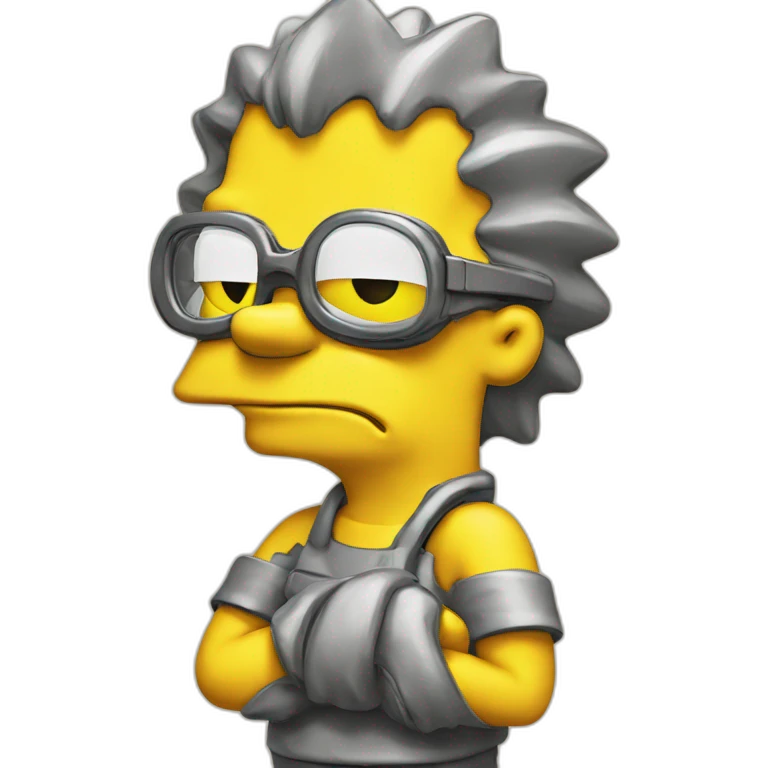 Bart simpson doing graphiti emoji