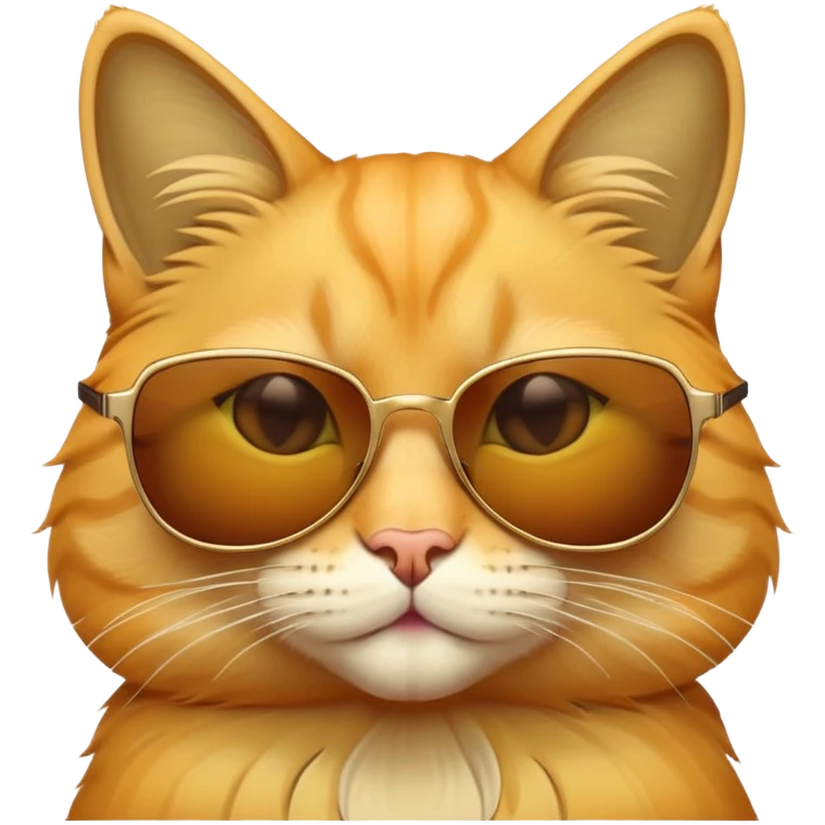 yellow cat wearing sunglasses emoji