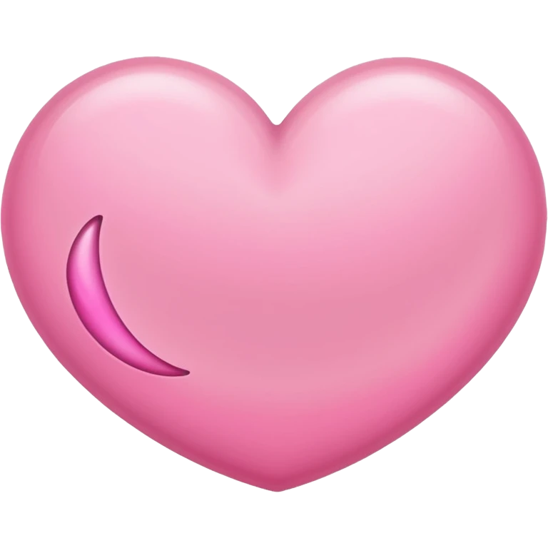 Pink crescent moon heart emoji