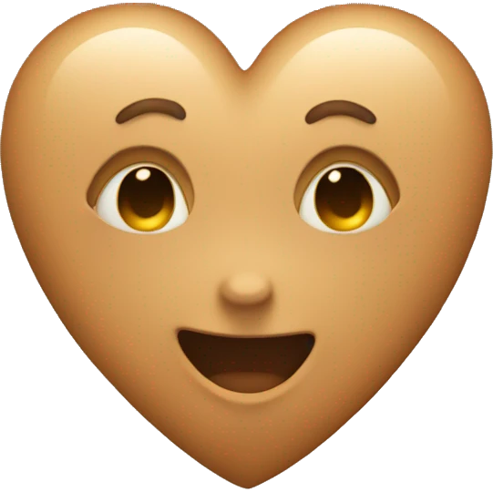 Tan heart emoji