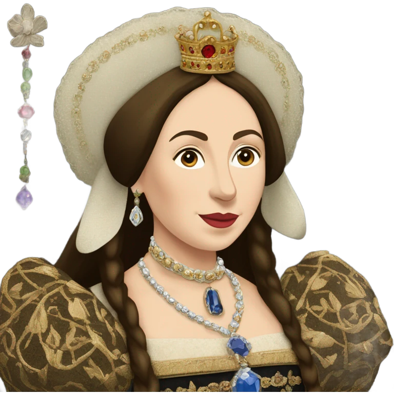 Queen Catherine of Aragon, detailed pretty emoji