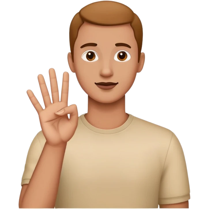 Man using sign language, deaf person emoji