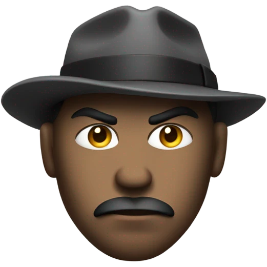 Gangster holding a gun emoji