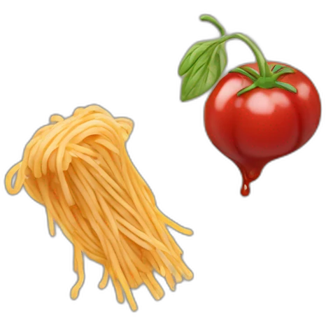 spaghetti with ketchup emoji