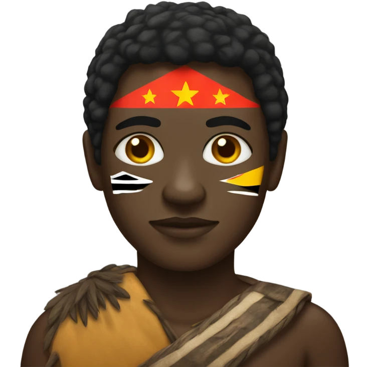 Black person with aboriginal flag  emoji