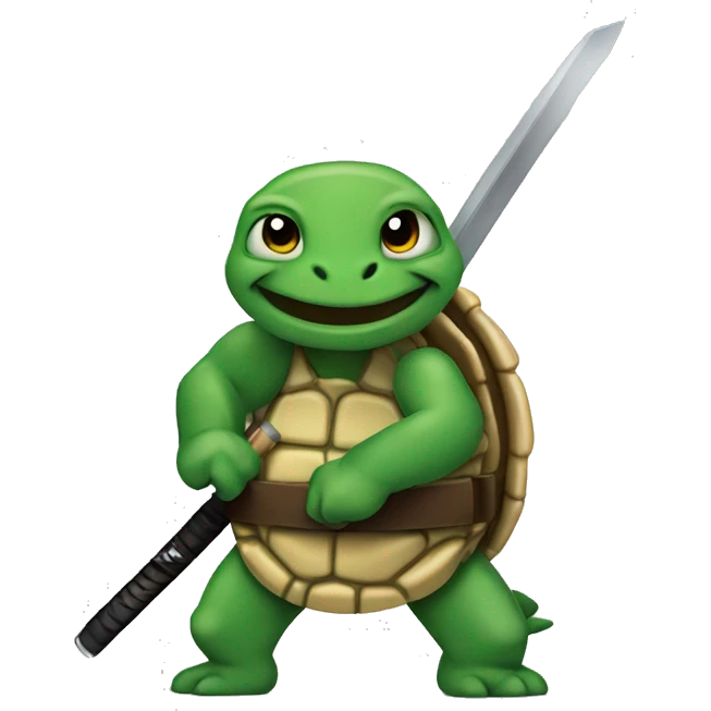 Turtle with katanas emoji