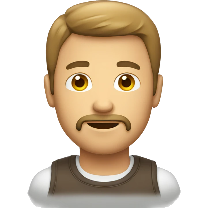 A man looking at the phone emoji