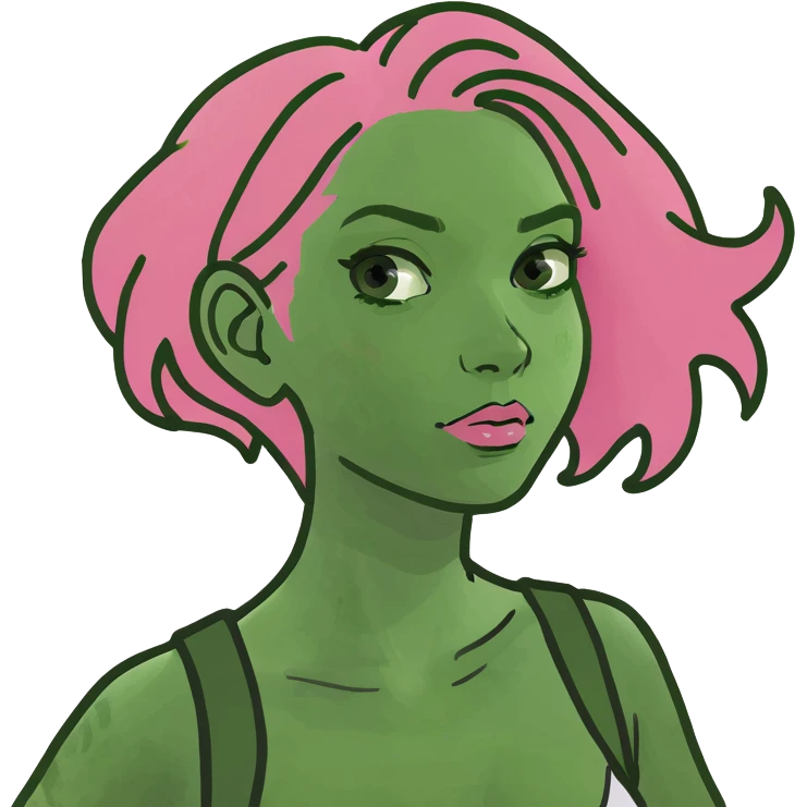 Pink hair woman walking emoji
