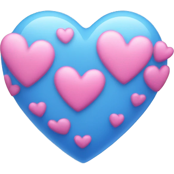 Blue and pink heart emoji