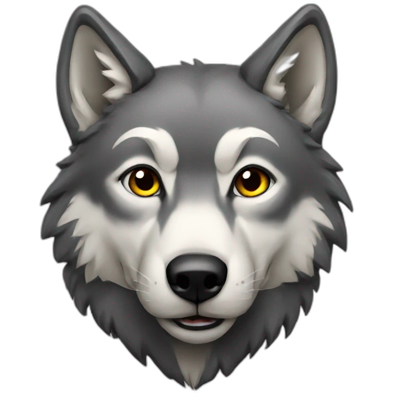 Wolf black emoji