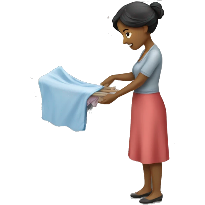 Ladies folding laundry  emoji