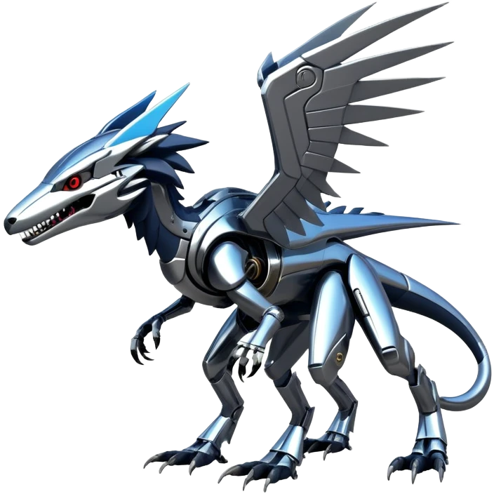 Futuristic Mechanical Sergal-raptor-nargacuga-vernid emoji