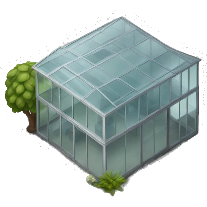 a glass house emoji
