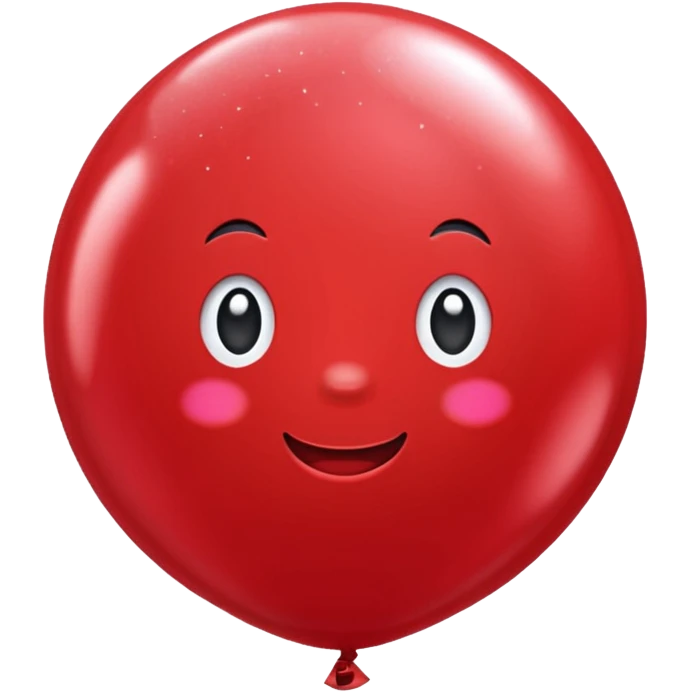 red glitter baloon emoji