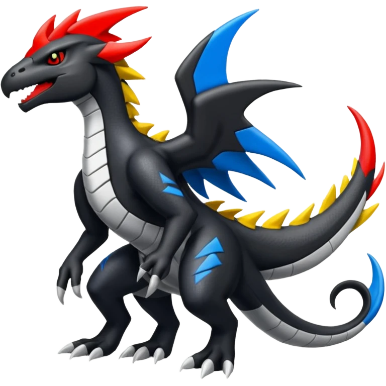 Salandit-Zekrom-Silvally-fusion (full body) emoji