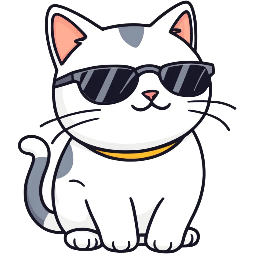 Cat with sunglasses emoji