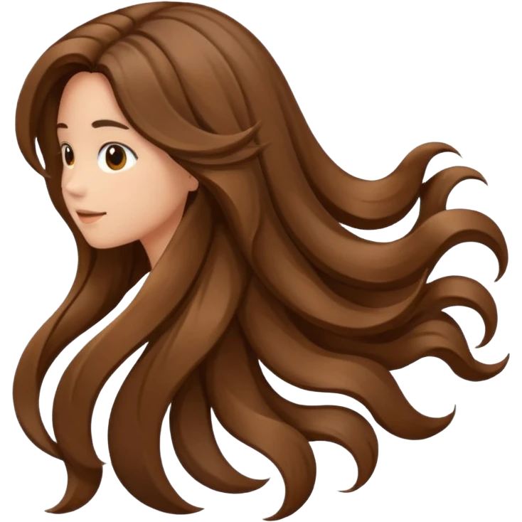 hair from backside emoji