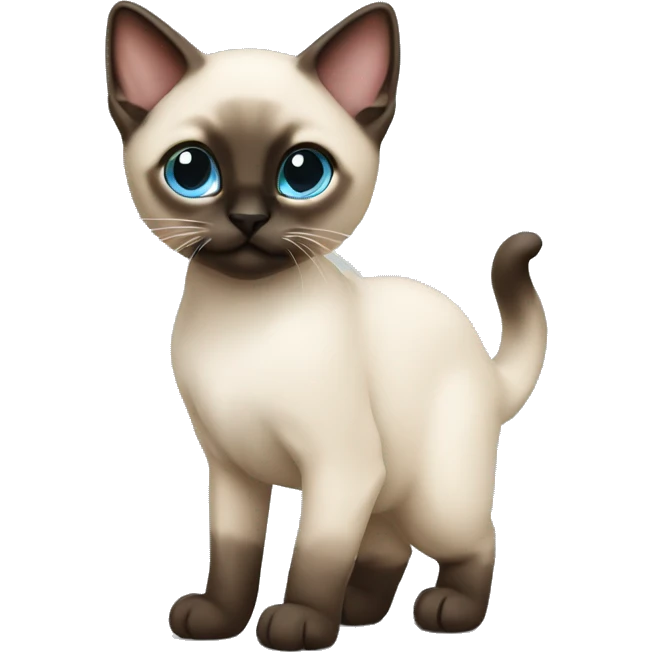 Siamese kitten standing  emoji