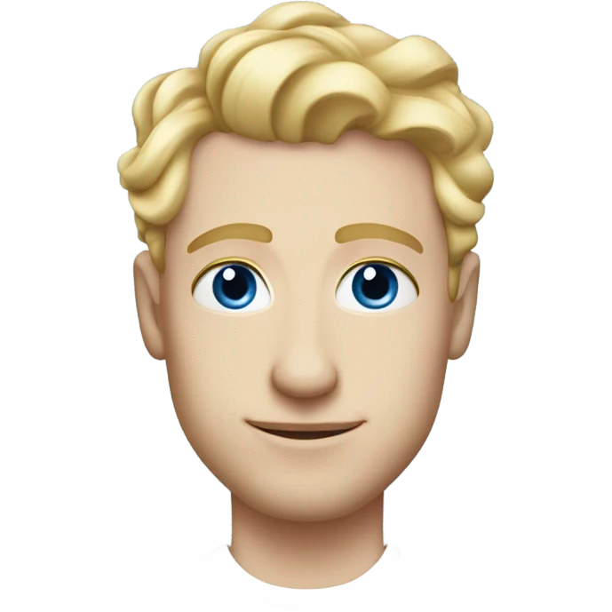 3/4 profile light curl blonde 30yo man blue eyed pale skin emoji
