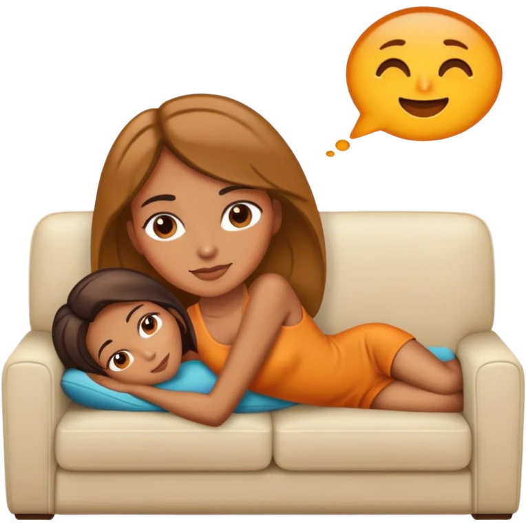 woman laying on a couch emoji