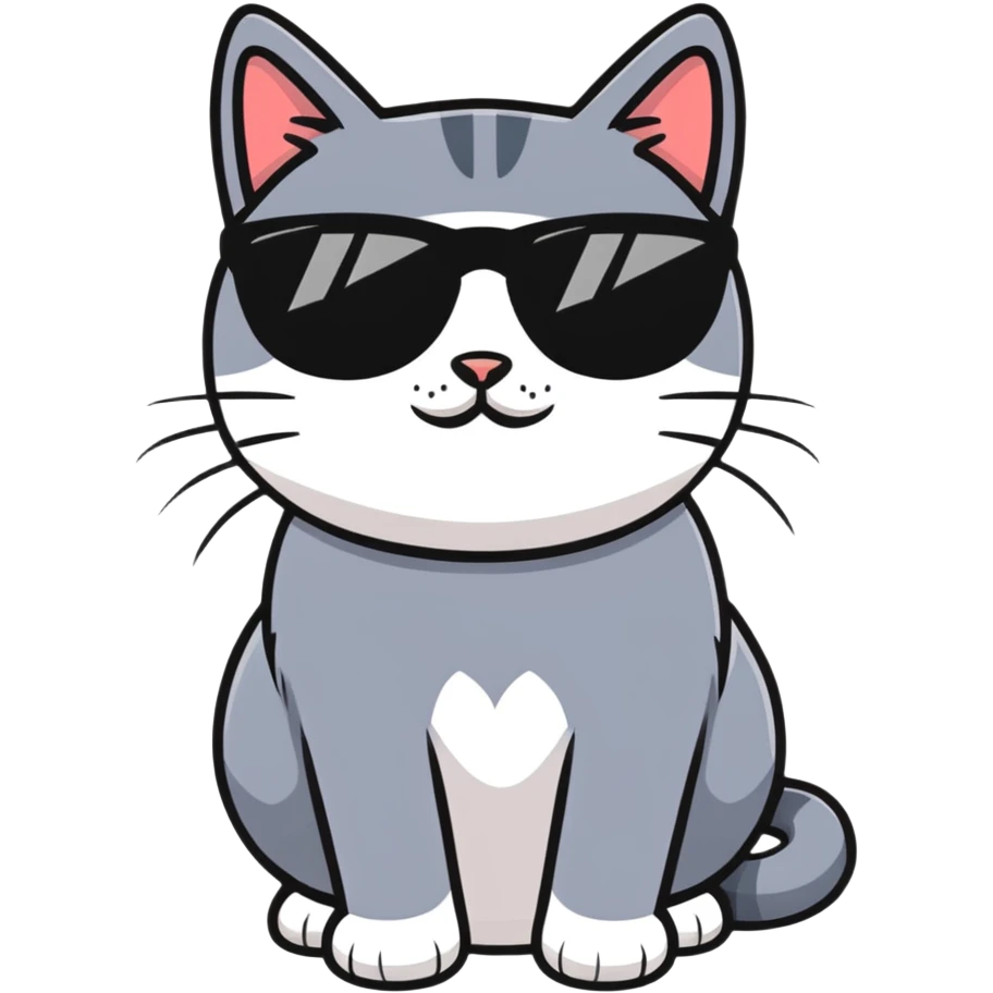 Cat with sunglasses emoji