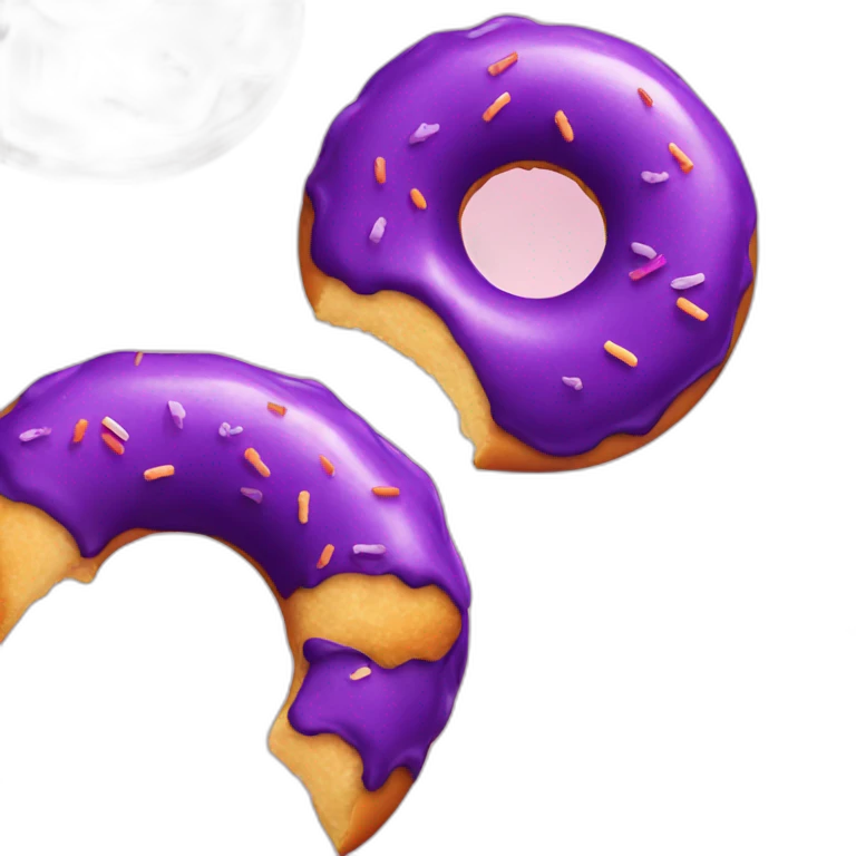 purple donut with fur emoji