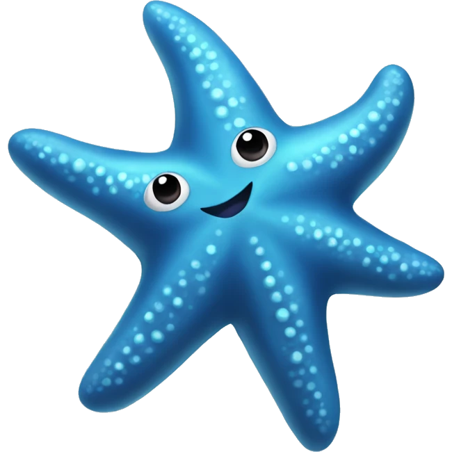 Blue starfish emoji
