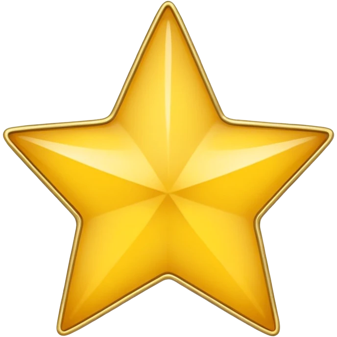 yellow half star, left side filled yellow, right side empty, simple, clear shape emoji