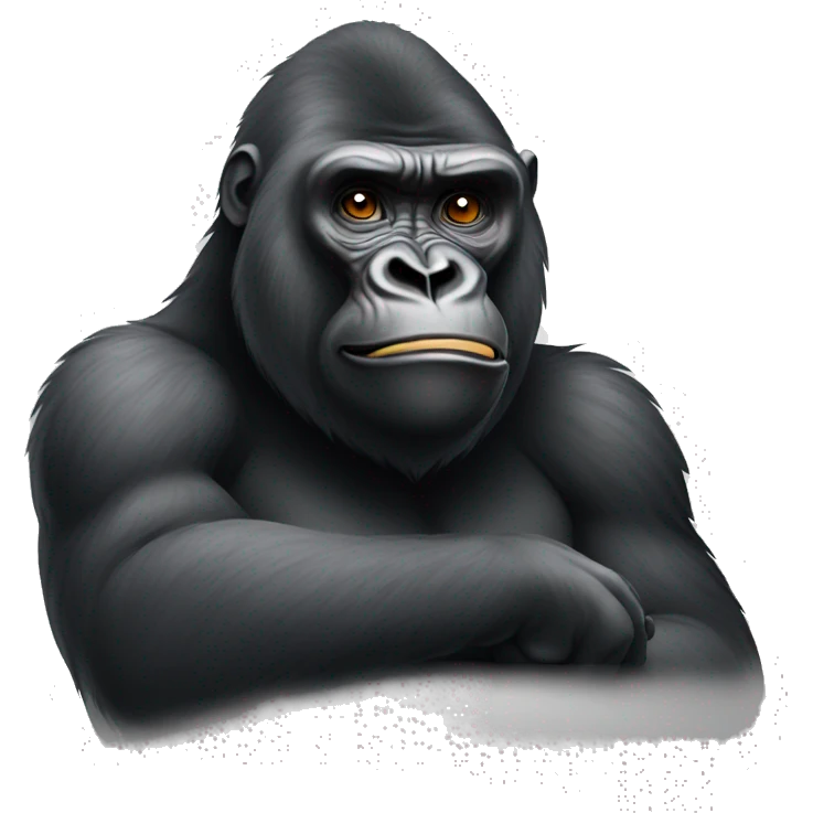 Gorilla posing emoji