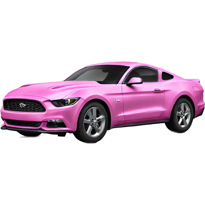 pink mustang car emoji