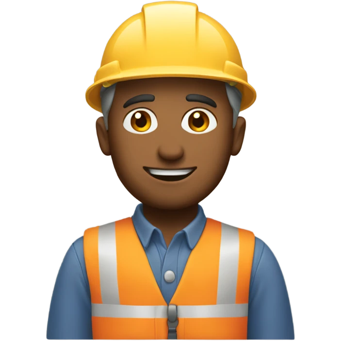 A builder working on a house emoji