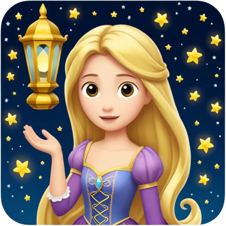 Lanterna flutuante do filme da Rapunzel emoji