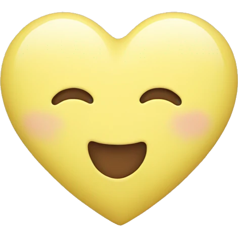 Pastel yellow heart emoji