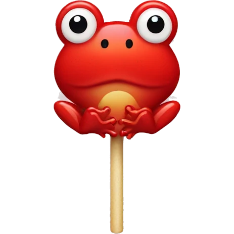red frog lolly emoji