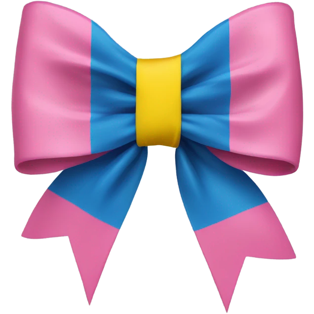 ukrainian flag with a pink bow emoji