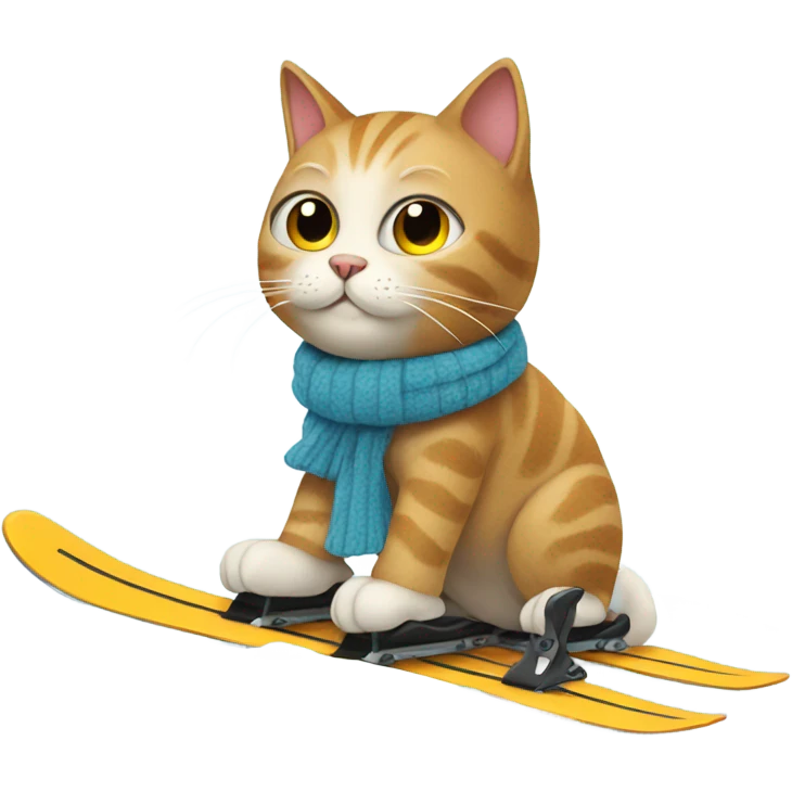 cat on skis emoji
