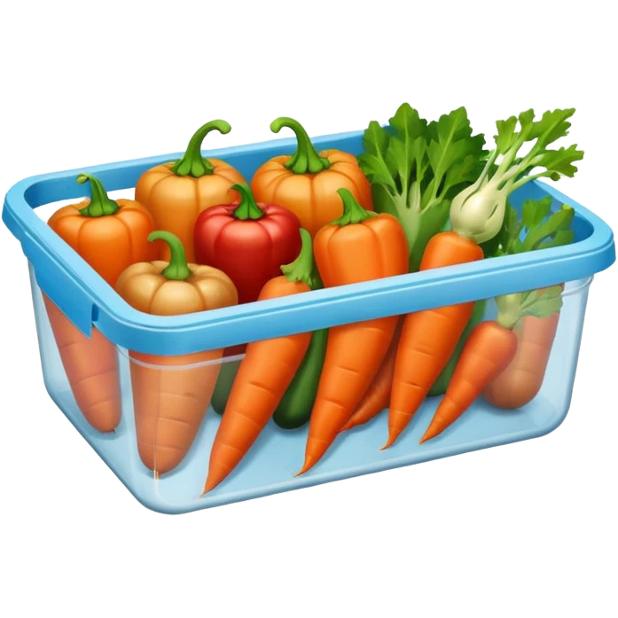 vegetables in plastic container emoji