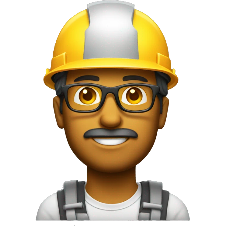 Constructor con gafas emoji