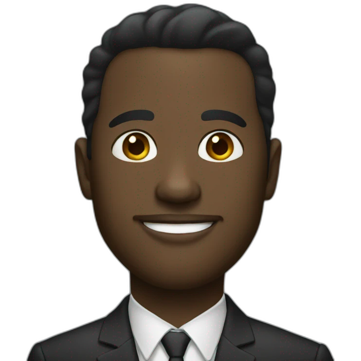 black man in a suit emoji