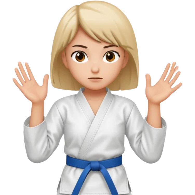 karate kid, girl,  emoji