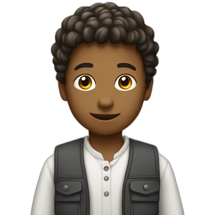 Garçon qui sourit blanc emoji