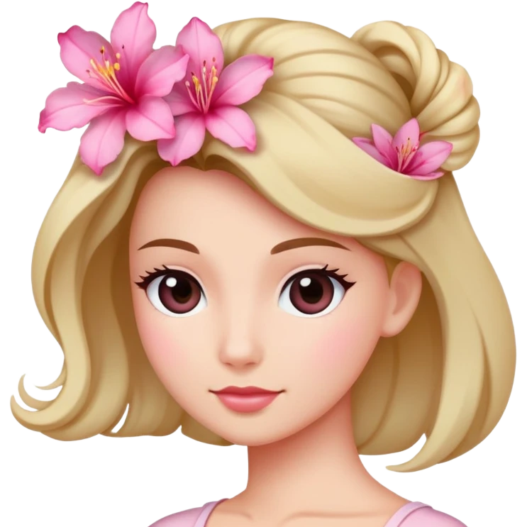 azelea in women's hair emoji