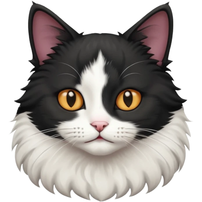 black and white cat emoji