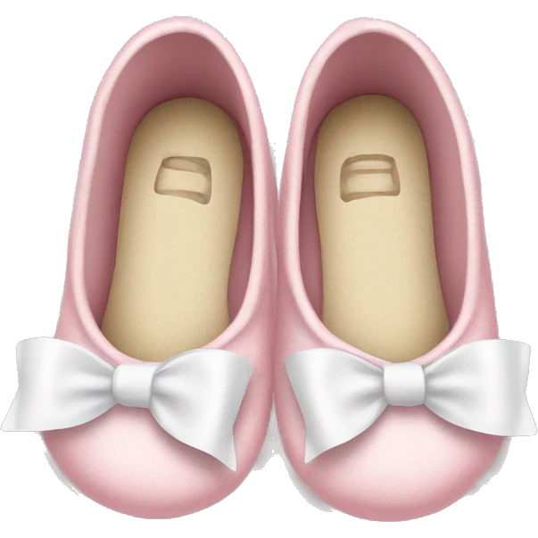 baby pink ballerina slippers with a white bow emoji
