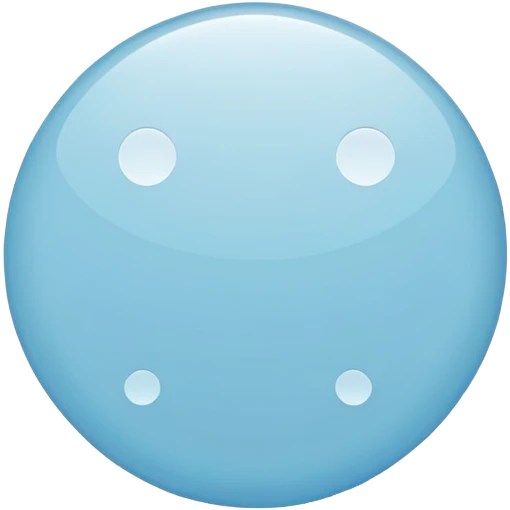 light blue color spot, simple round dot emoji