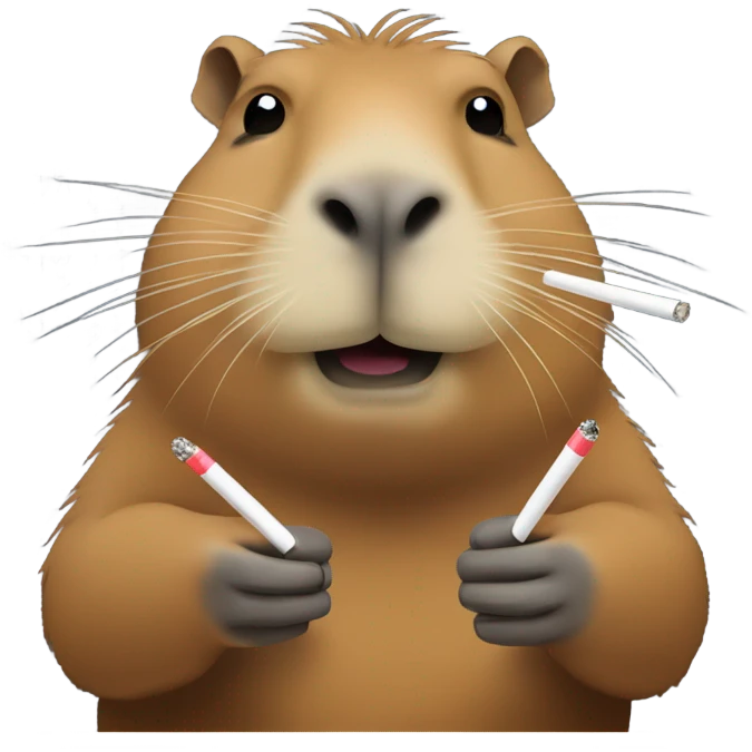 Capybara smoking emoji
