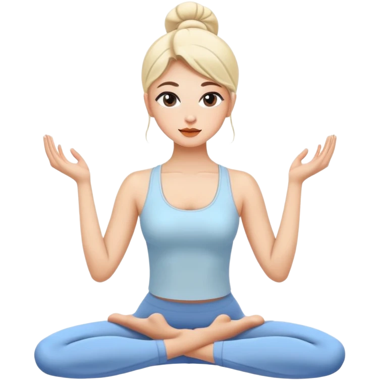 Clean girl meaking yoga  emoji