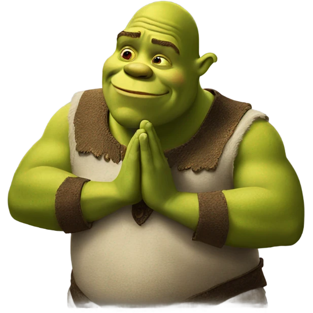 Shrek praying emoji