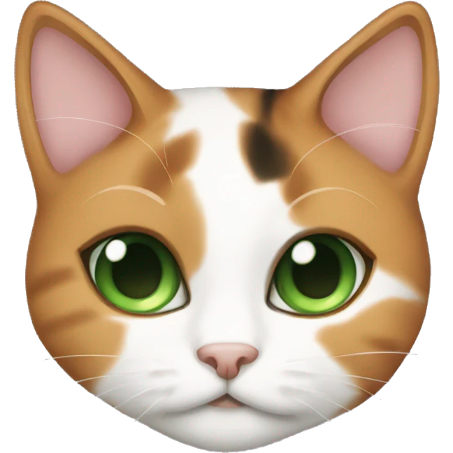 Calico cat with green eyes  emoji
